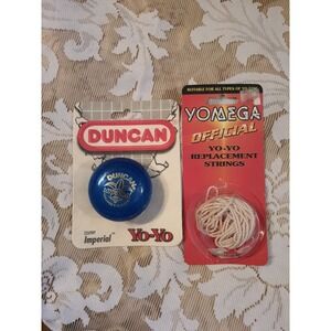 Vintage 1994 Duncan Imperial Yoyo Blue Original Packaging + String Replacement